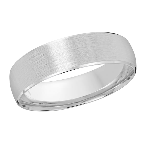 14K White Gold Wedding Band