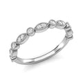 14K White Gold Half Anniversary Diamond Wedding Band