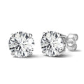 14K White Gold Diamond Stud Earrings