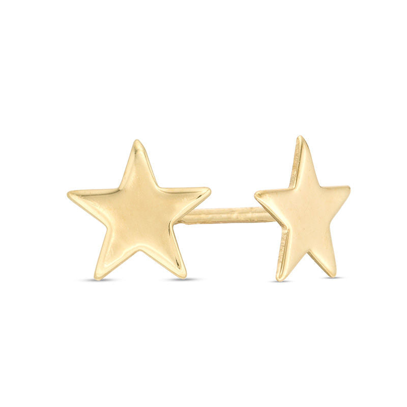 Children's 14K Gold Star Stud Earrings