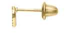 Children's 14K Gold White Topaz Open Heart Stud Earrings