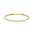 14K Yellow Gold Lab Grown Diamond Bangle Bracelet