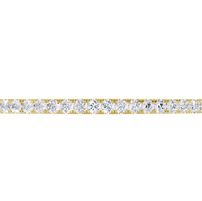 14K Yellow Gold Lab Grown Diamond Bangle Bracelet