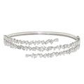 18K White Gold Three Row Multi-Shape Diamond Bracelet