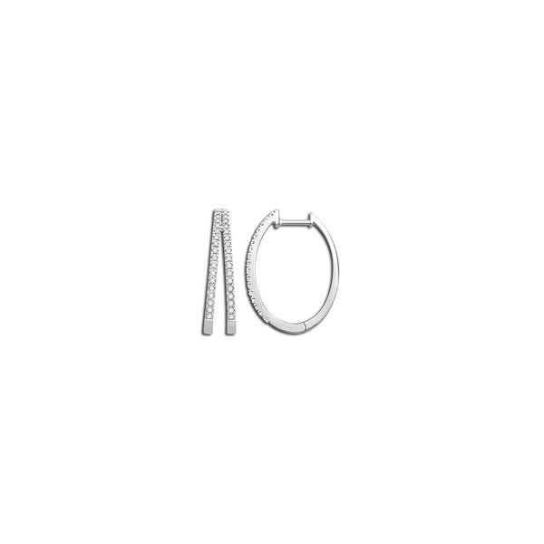10K White Gold Hoop Earrings