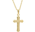 Children's 14K Gold Embossed Cross Chain