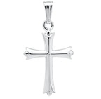 Children's 14K White Gold Cross Pendant With Chain