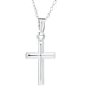 Children's 14K White Gold Cross Necklace