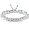 14K White Gold Diamond Semi-Mount Ring