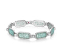 Sterling Silver Amazonite Station Bracelet