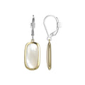 Sterling Silver and Gold Plated Mother of Pearl Earrings