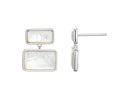 Sterling Silver Mother of Pearl Tiered Earrings