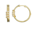 Sterling Silver Yellow Plated Hoop Earrings