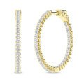 14K Yellow Gold Labgrown Diamond Hoops