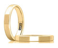 14K Gold Beveled Edge Polished Wedding Band