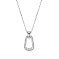 Sterling Silver Drop Link Pendant Necklace