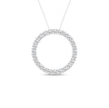 14K White Gold Lab Grown Diamond Circle Pendant