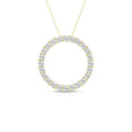 14K Yellow Gold Lab Grown Diamond Circle Pendant