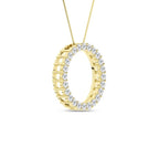 14K Yellow Gold Lab Grown Diamond Circle Pendant