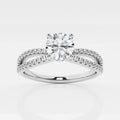 18K White Gold Diamond Engagement Ring