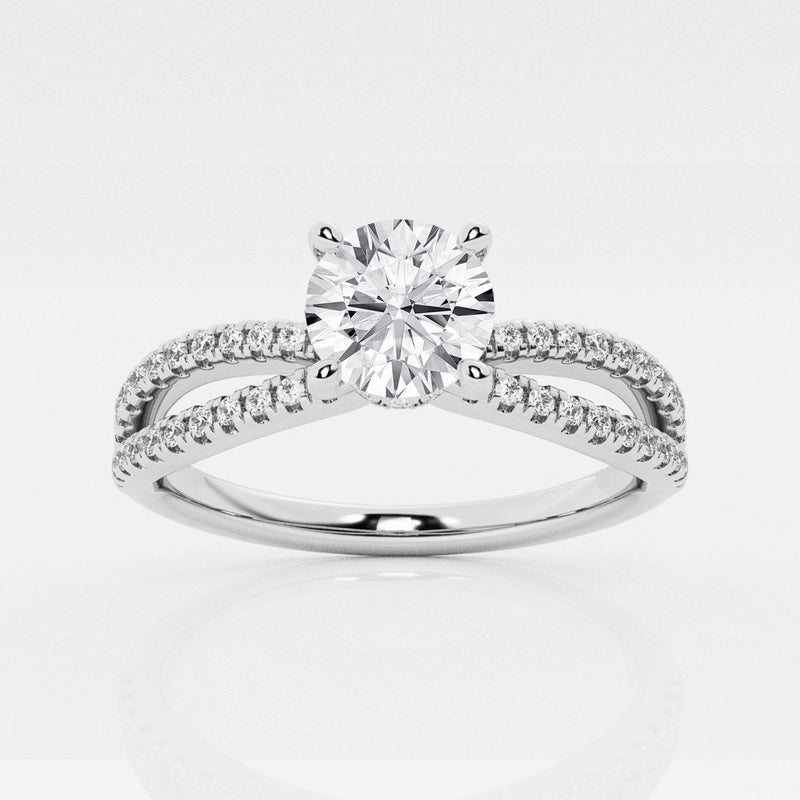 18K White Gold Diamond Engagement Ring