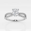 18K White Gold Diamond Engagement Ring