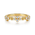 14K Gold Bujukan Diamond Clover Fashion Ring