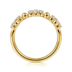14K Gold Bujukan Diamond Clover Fashion Ring