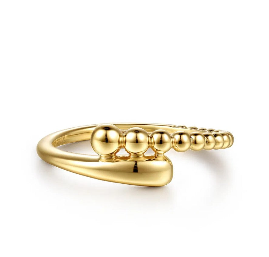 14K Yellow Gold Bypass Fashion Ring