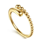 14K Yellow Gold Bypass Fashion Ring