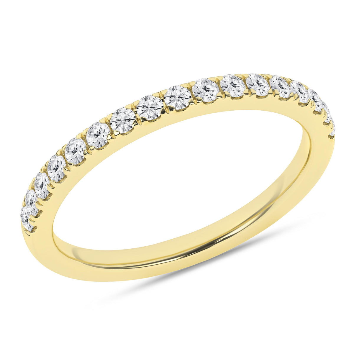 14K White Gold Half Anniversary Diamond Wedding Band