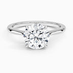 14K White Gold Solitaire Lab Grown Diamond Ring