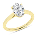 14K Yellow Gold Solitaire Diamond Ring