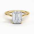 14K Yellow Gold Solitaire Lab Grown Diamond Ring