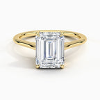 14K Yellow Gold Solitaire Lab Grown Diamond Ring