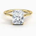 14K Yellow Gold Solitaire Lab Grown Diamond Ring