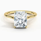 14K Yellow Gold Solitaire Lab Grown Diamond Ring