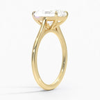 14K Yellow Gold Solitaire Lab Grown Diamond Ring