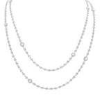 18K White Gold Diamonds By The Yard Necklace