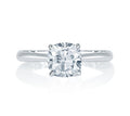 18K White Gold Solitaire Diamond Semi-Mount Ring