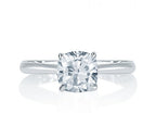 18K White Gold Solitaire Diamond Semi-Mount Ring