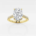 18K Yellow Gold Hidden Halo Diamond Semi-Mount Ring