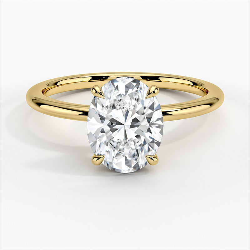 18K Yellow Gold Diamond Semi-Mount Ring