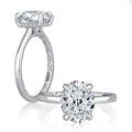 18K White Gold Hidden Halo Semi-Mount