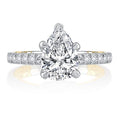 18K Two Tone Diamond Semi-Mount Ring