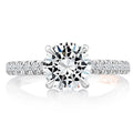 18K White Gold Traditional Diamond Semi-Mount Ring