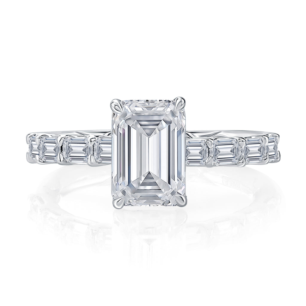 14K White Gold Diamond Semi-Mount Ring
