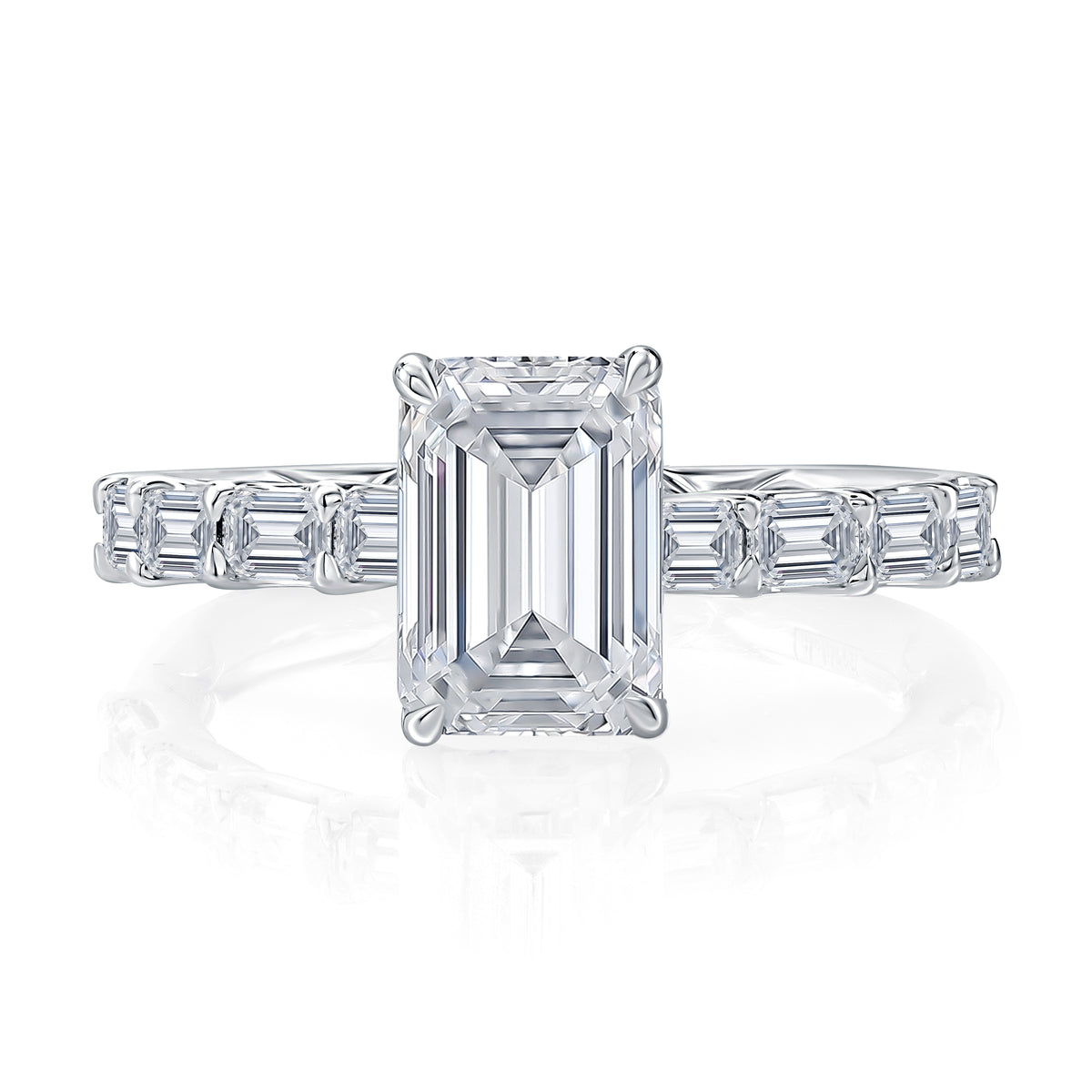 14K White Gold Diamond Semi-Mount Ring