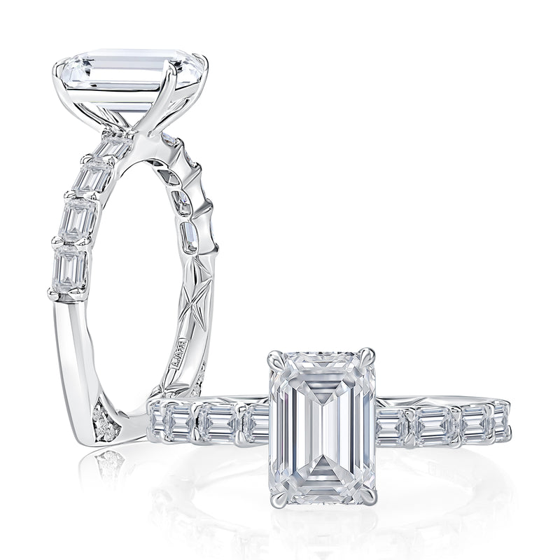 14K White Gold Diamond Semi-Mount Ring
