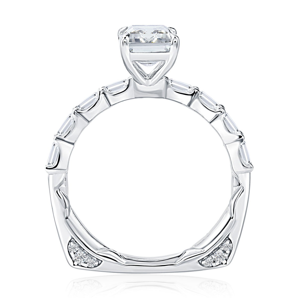 14K White Gold Diamond Semi-Mount Ring